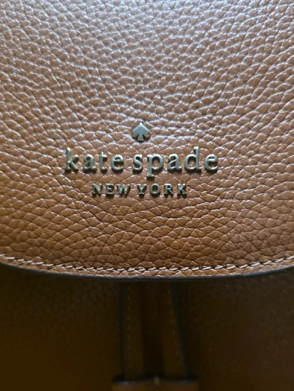 kate spade Brown Pebbled Leather Backpack